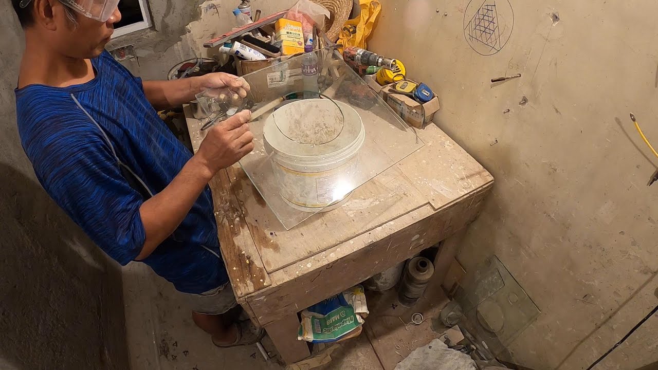 [一個裝修佬]玻璃切割，鑽孔， glass cutting，drill
