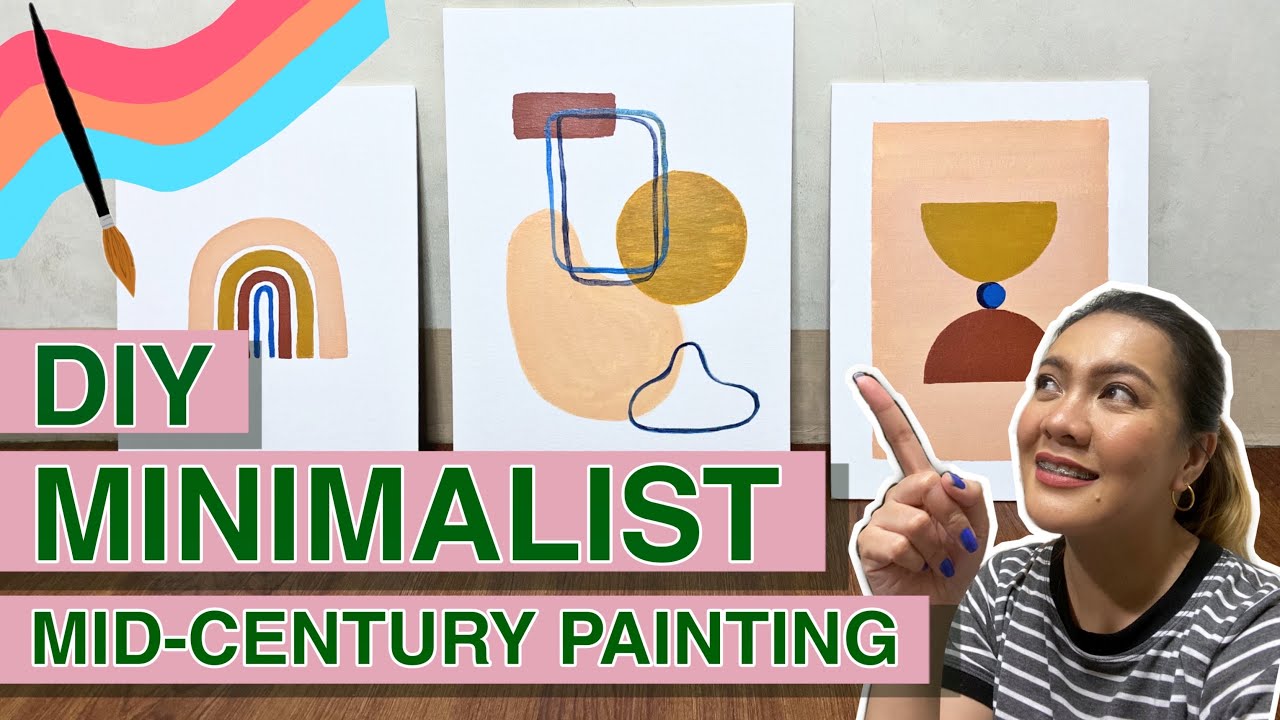 MID-CENTURY MODERN ART TUTORIAL | DIY Minimalist Paintings