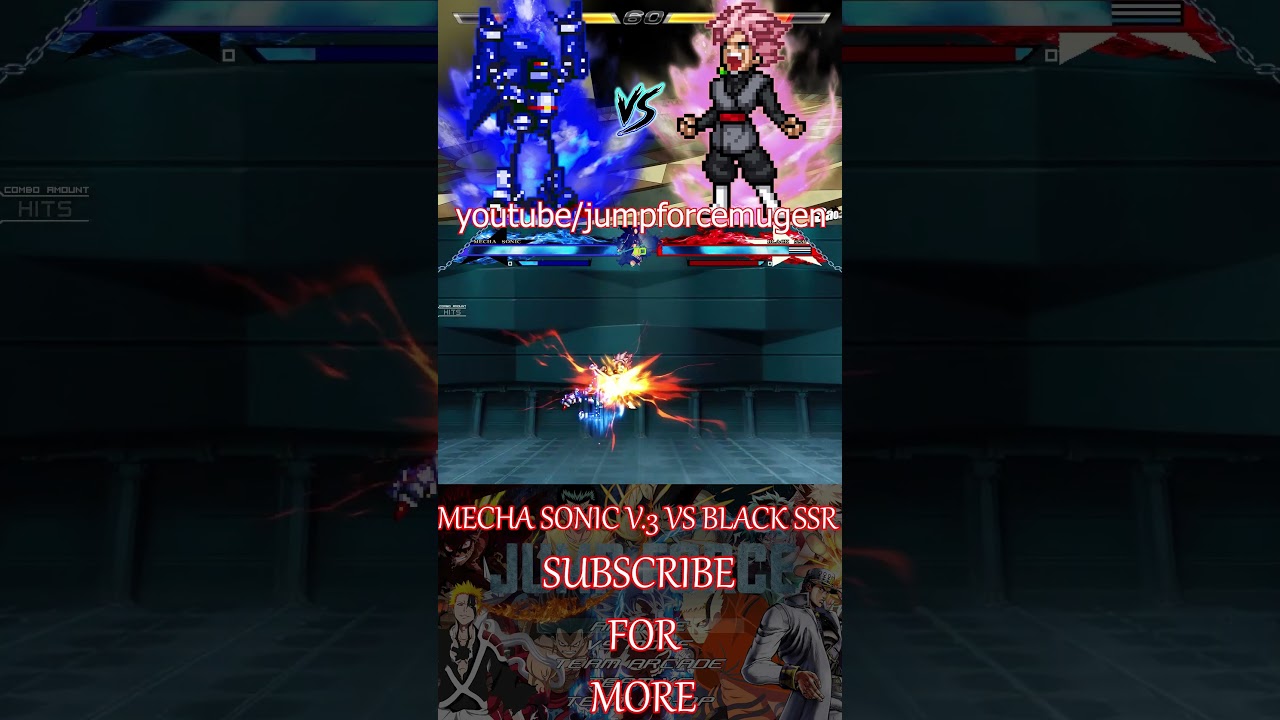 MECHA SONIC V3 VS BLACK SSR #mugengameplay #anime #naruto #mugen #dragonballsuper #games