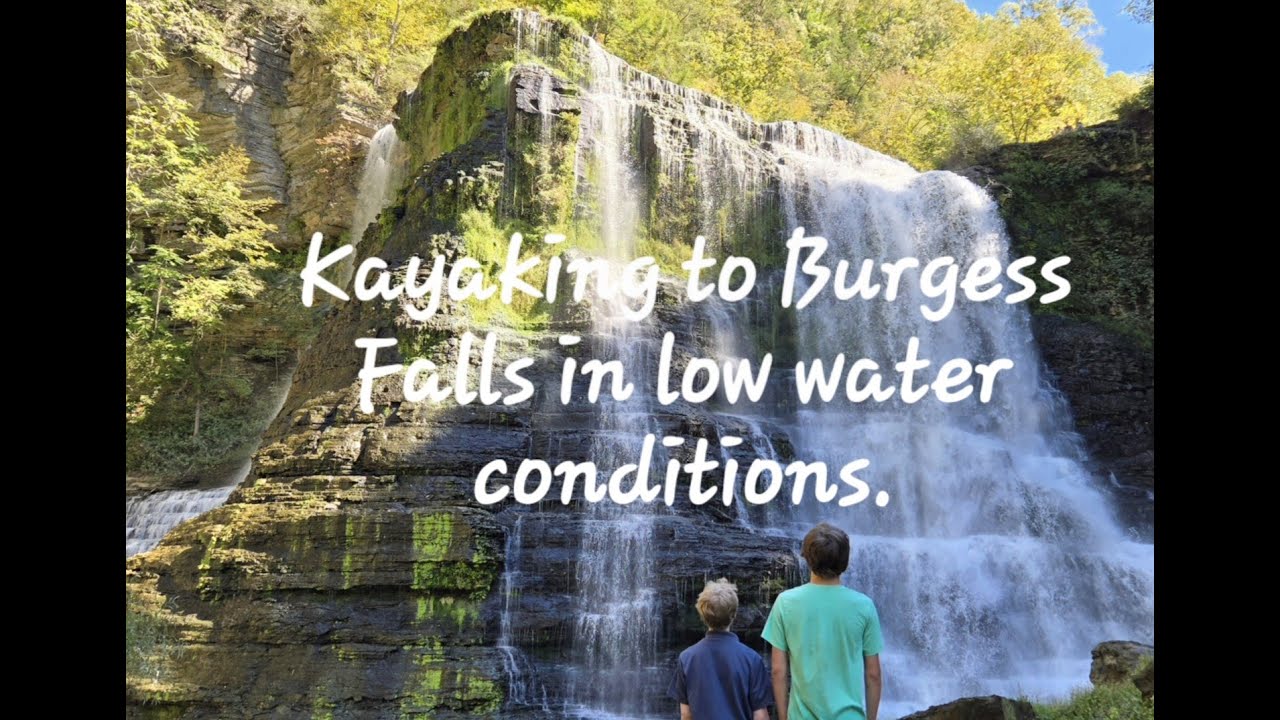 Kayaking to Burgess Falls (In Tennessee) From Cane Creek Recreational Area in Low Water Conditions.