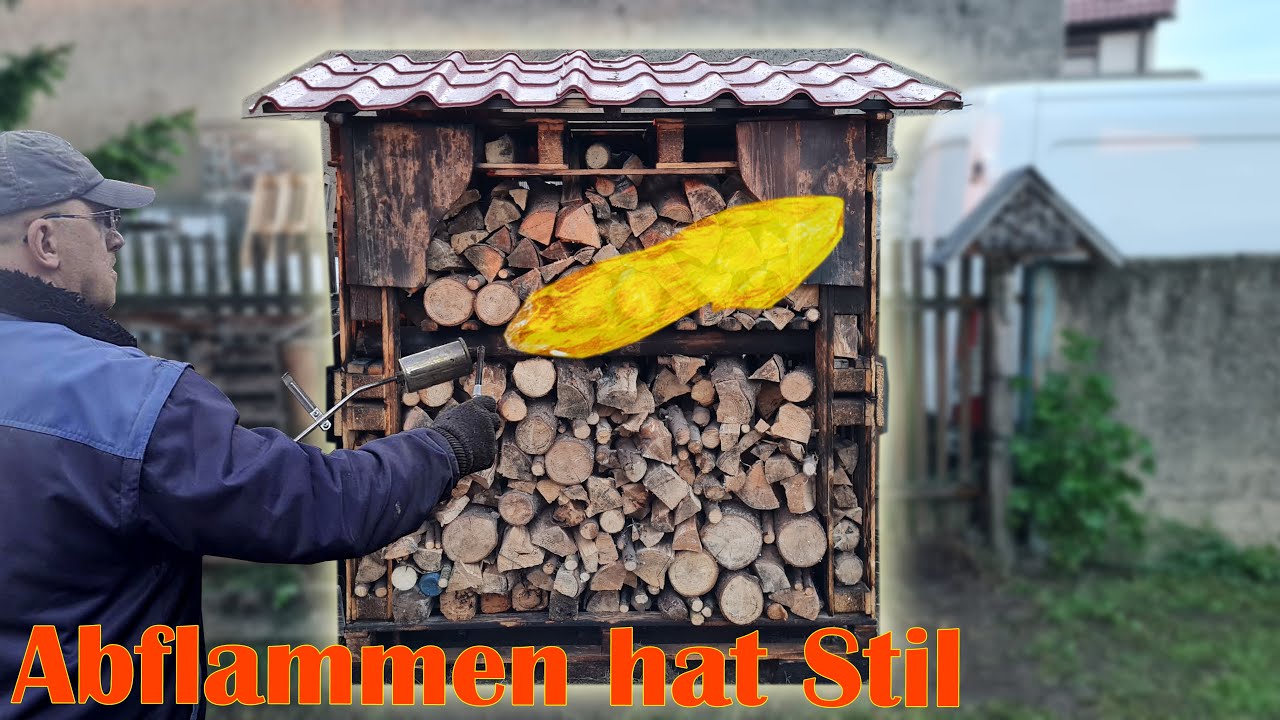 Brennholzlager Paletten DIY: Praktisches Feuerholzlager aus alten Paletten
