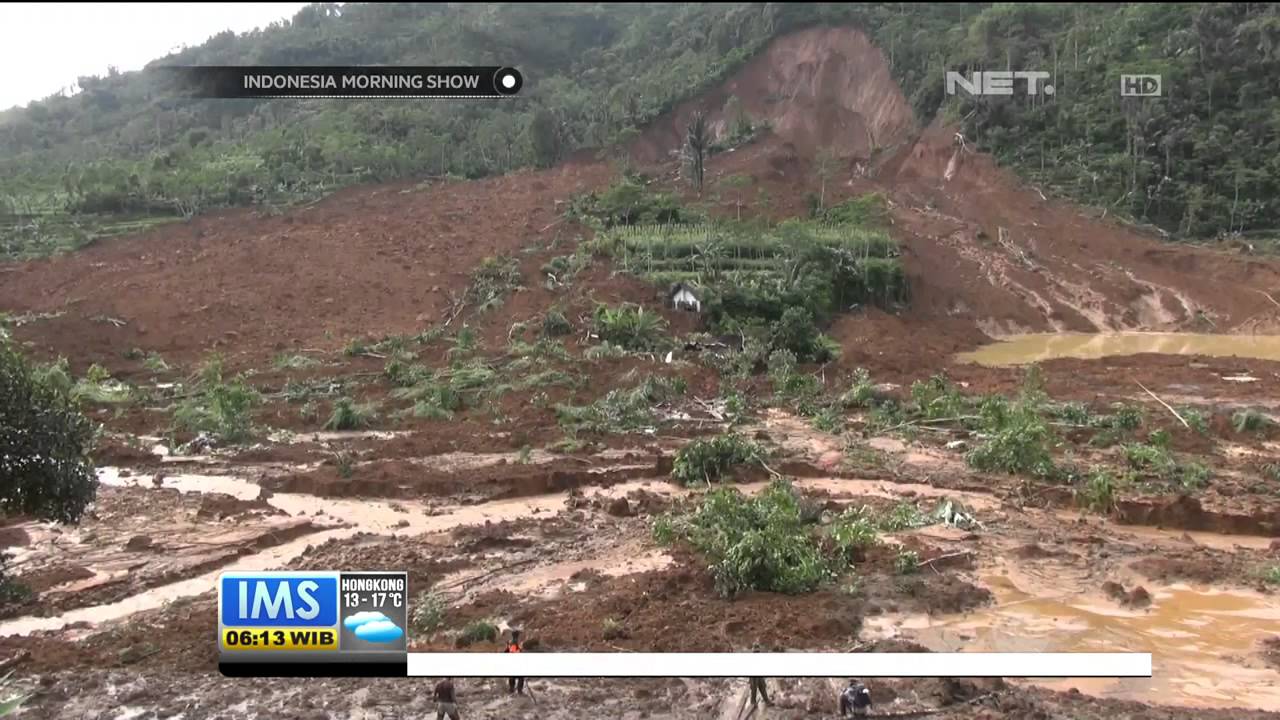 Live Suasana terkini bencana longsor di Banjarnegara - IMS
