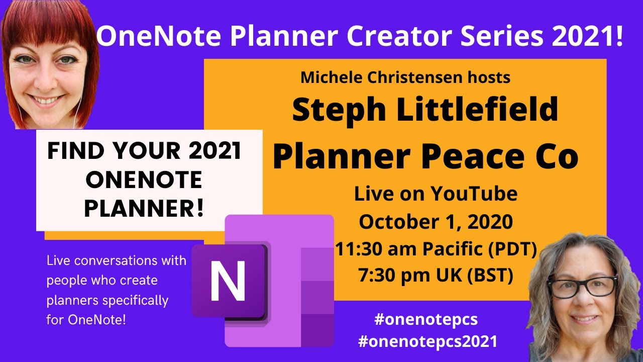 OneNote Planner 2021: Steph Littlefield from Planner Peace Co, OneNote Planner Creator Series 2021