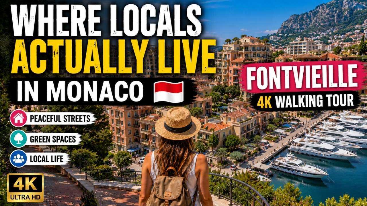 Where Locals Actually Live in Monaco🇲🇨| Fontvieille 4K Walking Tour