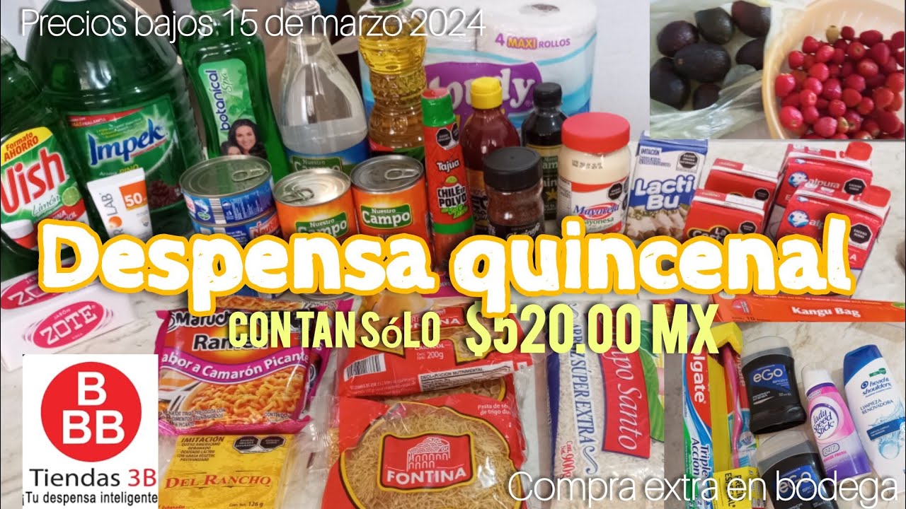 ✅tienda 3B 🛒despensa con $520.00 pesos mx buscando precios bajos