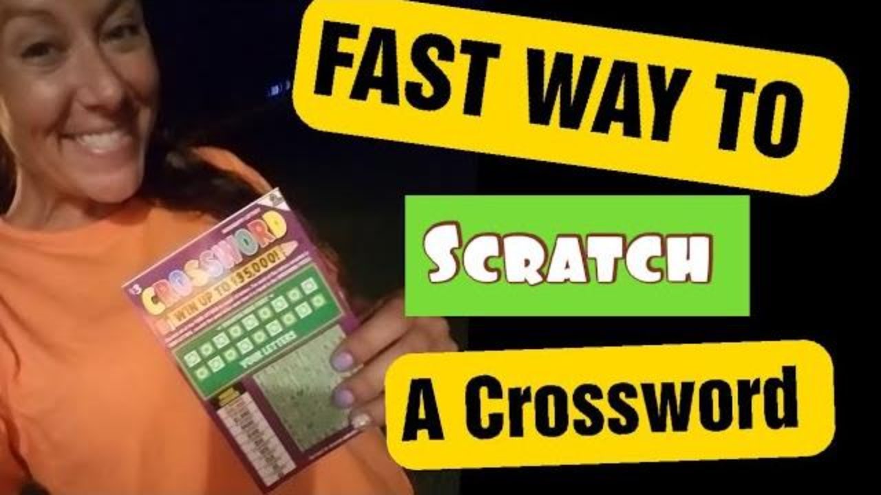 How to scratch a Crossword scratch off ticket fast.  Crossword puzzle scratch off TRICK