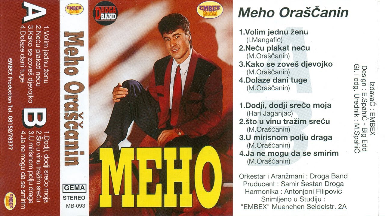 Meho Orascanin - Volim jednu zenu - (Audio 1995)
