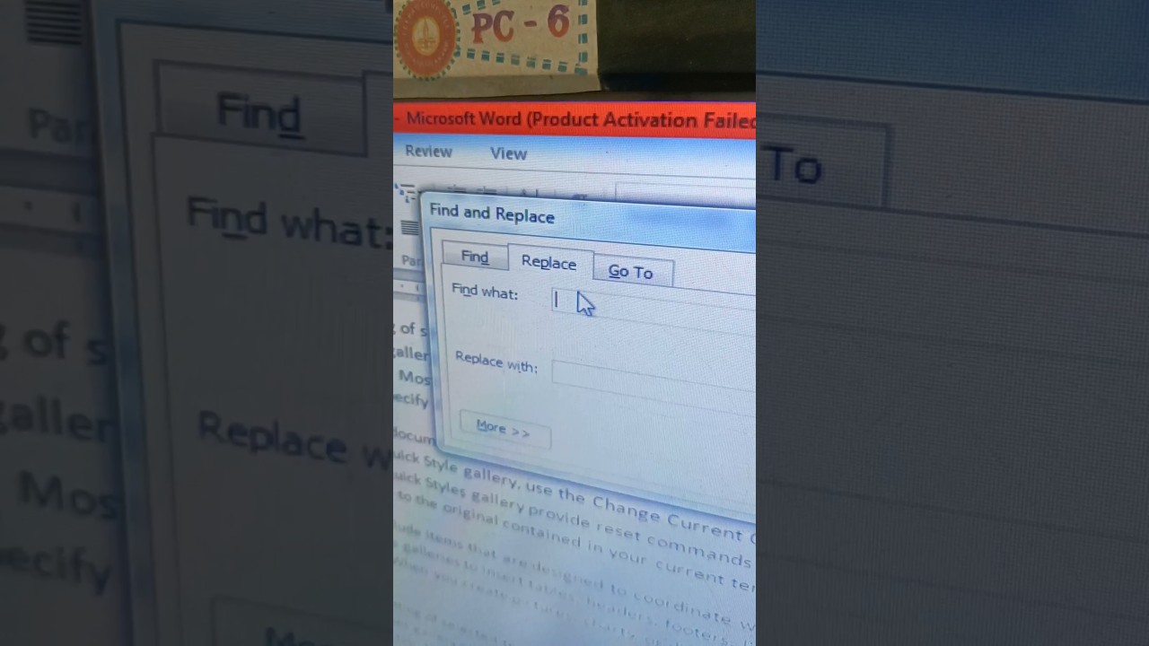 Replace option in ms word. 😨 #shorts #short #msword #viral