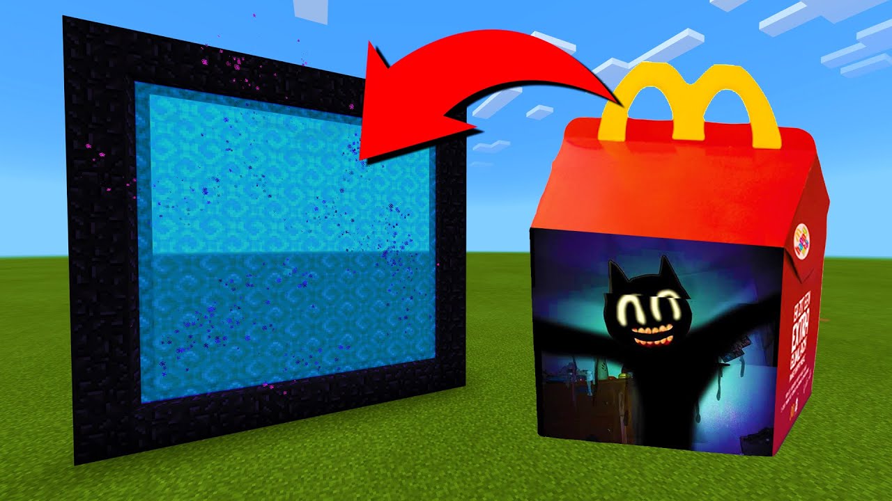How To Make A Portal To The Cartoon Cat Happy Meal Dimension in Minecraft!