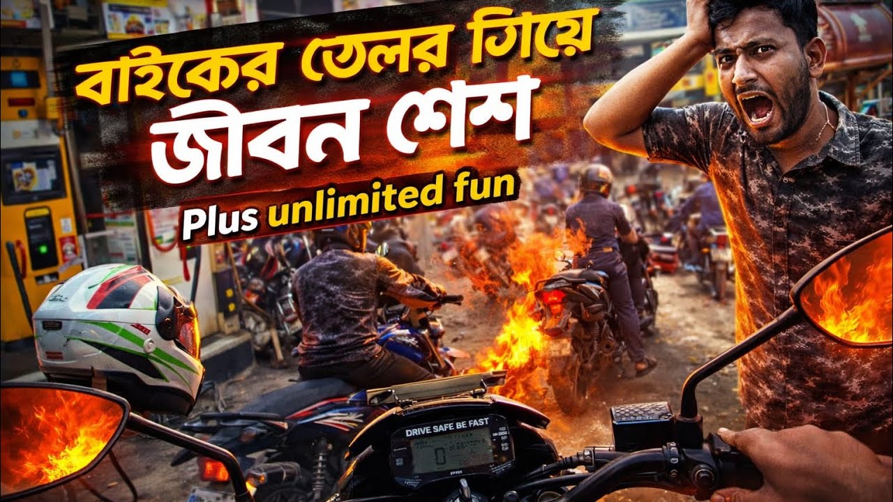 বাইকের তেল ভরতে গিয়ে জীবন শেষ! 😅 | Plus Unlimited Fun