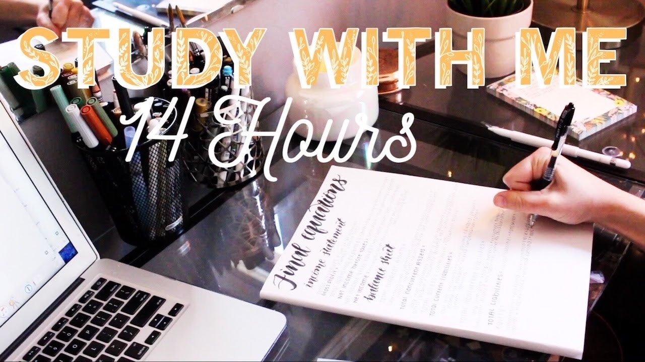 STUDY WITH ME | 14 Hours of Taking Notes + Studying w/ Chill Music
