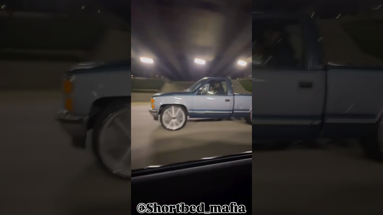 OBS Chevy Shortbed pływający na kołach 28 😏 #droppedtrucks #customtrucks #obschevy #obs #obstruck...