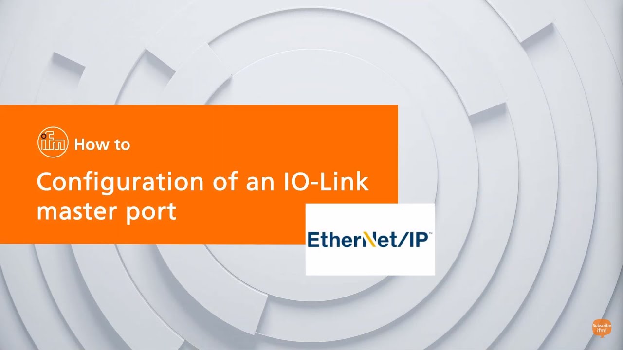 IO-Link port configuration of an EtherNet/IP master