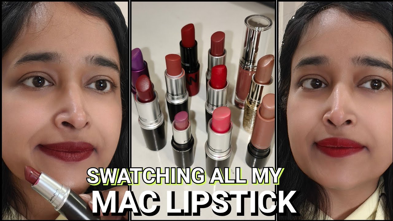 MAC LIPSTICK || SWATCHING ALL MY MAC LIPSTICK #maccosmetics #lipstick #makeup 