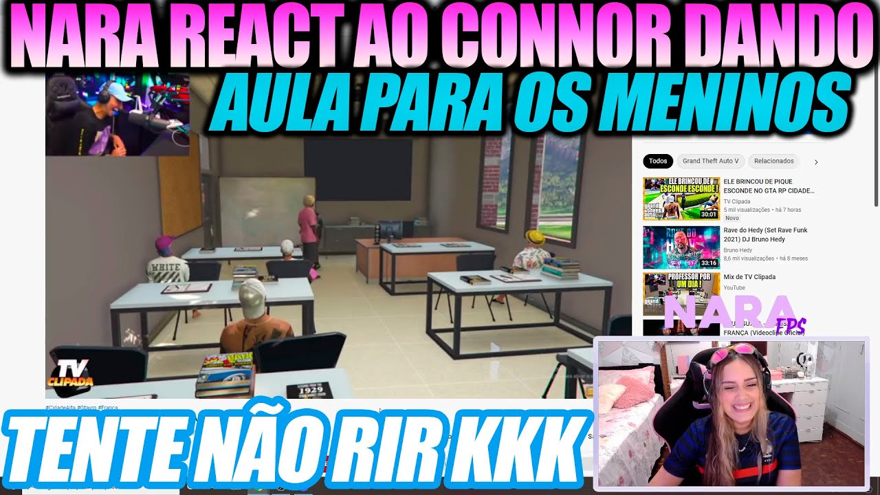 NARA REACT AO CONNOR DANDO AULA PARA OS MENINOS 🤣🤣🤣