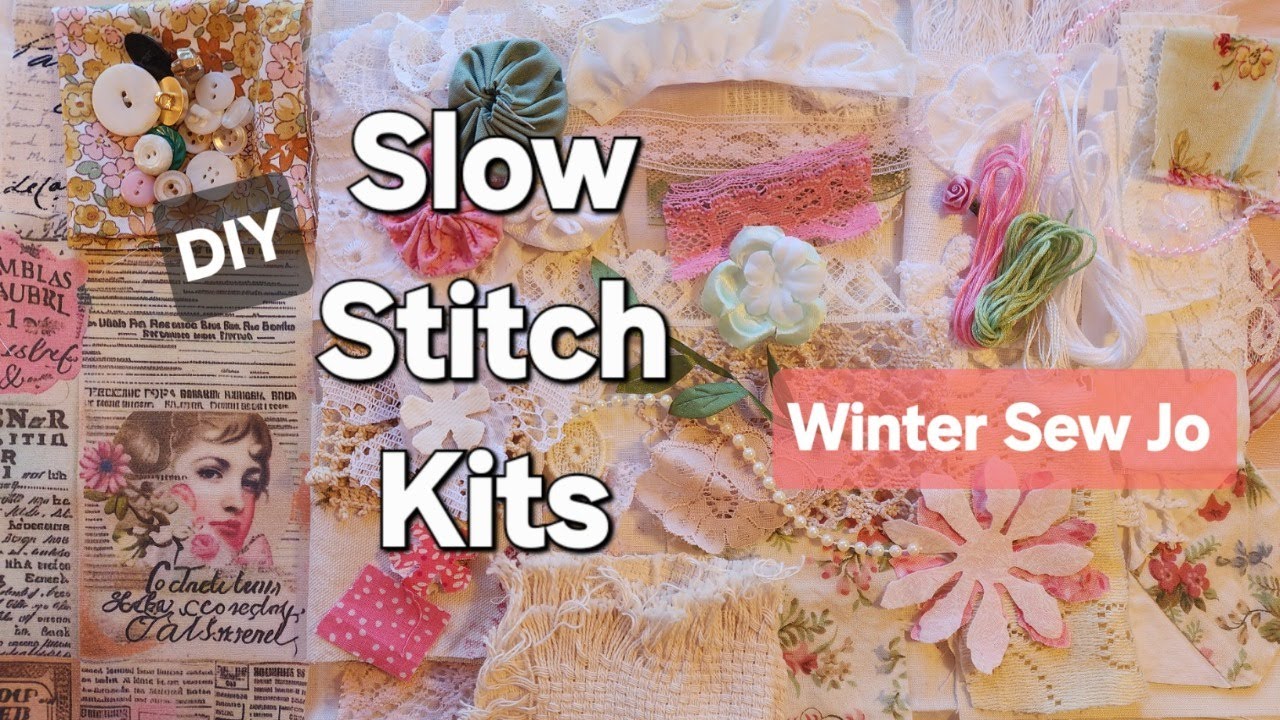 Slow Stitch Kits, Slow Stitch Panels, Winter Sew Jo Inspiration, On The Couch Hand Sewing
