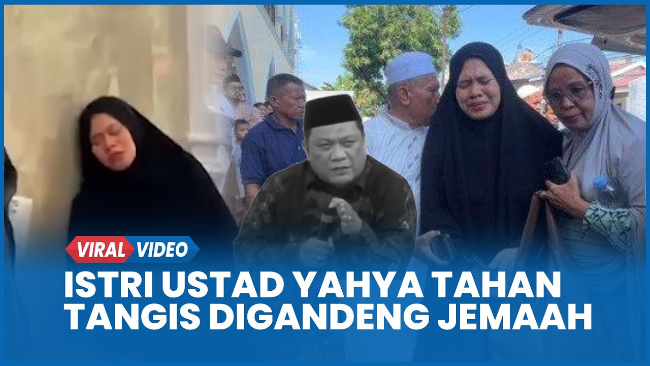 SEDIH, Ekspresi Istri Ustad Yahya Waloni Dengar Suami Meninggal, Tahan Tangis Digandeng Jemaah