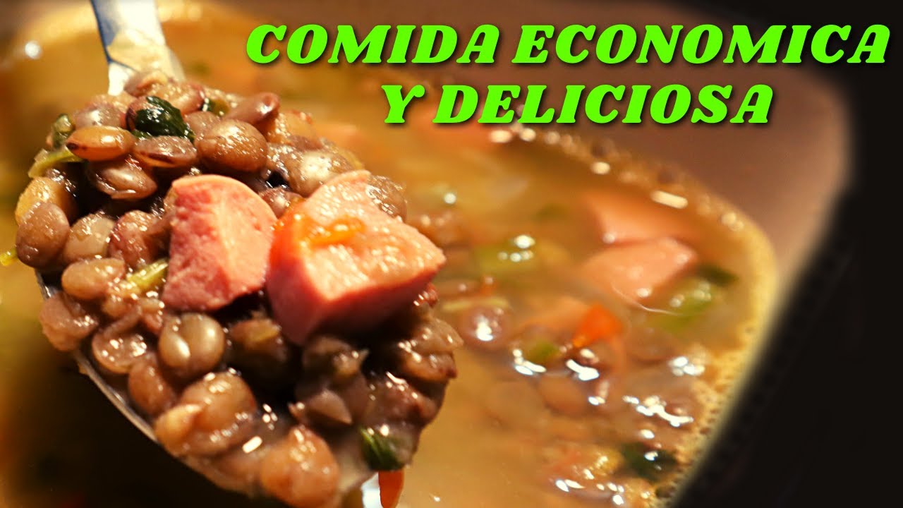 Como Hacer LENTEJAS a la Mexicana con Salchicha | Comida Economica y Barata | LOS ALQUIMISTAS