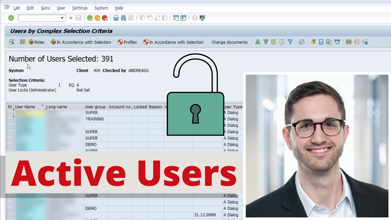 Overview of active SAP Users