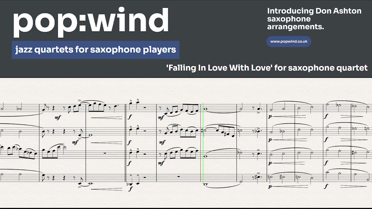 Falling In Love With Love - Don Ashton arrangement for saxophone quartet