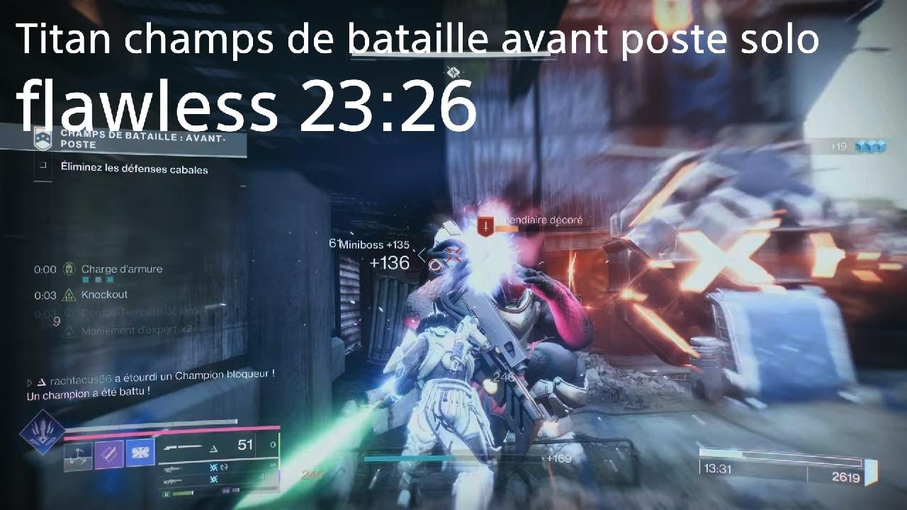 Titan champs de bataille avant poste solo flawless 23:26