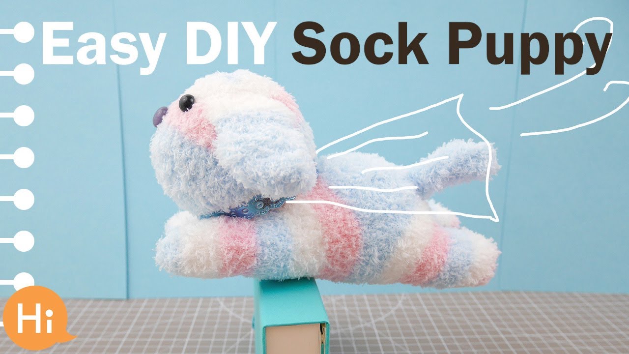 How to Make a Sock Doll, DIY dolls from socks 2 (Puppy)