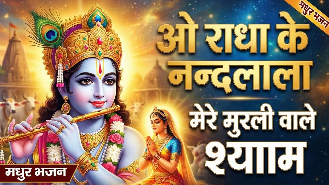 Shri Krishna Bhajan 2026 - ओ राधा के नन्दलाला, मेरे मुरली वाले श्याम | Morning Bhajan | Murlidhun AI