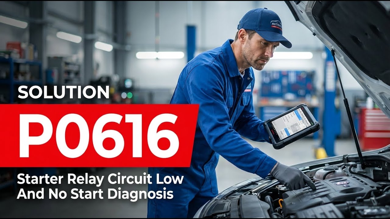 КАК ИСПРАВИТЬ ОШИБКУ P0616 OBD II - Низкое напряжение в цепи реле стартера и невозможность запуск...