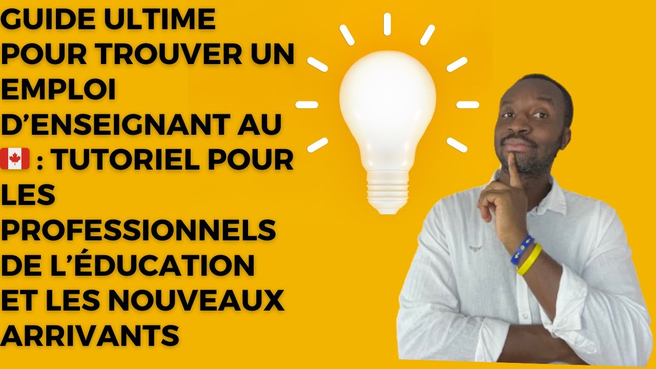 GUIDE ULTIME POUR TROUVER UN EMPLOI D'ENSEIGNANT EN RÉGION  ET PROVINCES CANADIENNES 🇨🇦