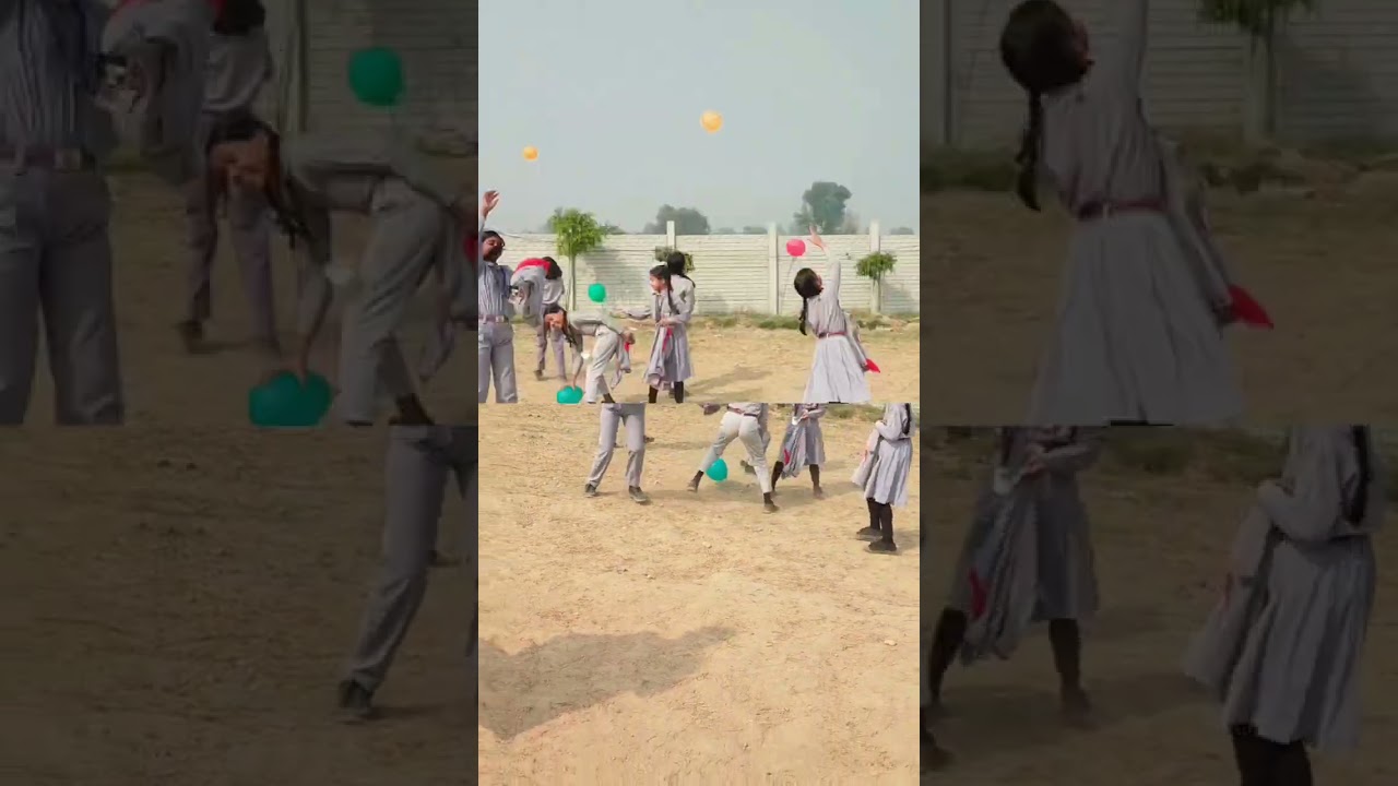 Flying balloons 🎈 and a race to to wear the t-shirt 👕on time 