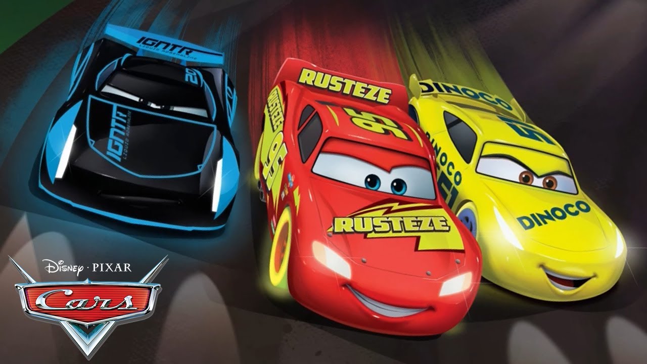 Lightning McQueen’s New Glowing Paint! | Glow Racers Read Along | Pixar Cars | @disneyjr