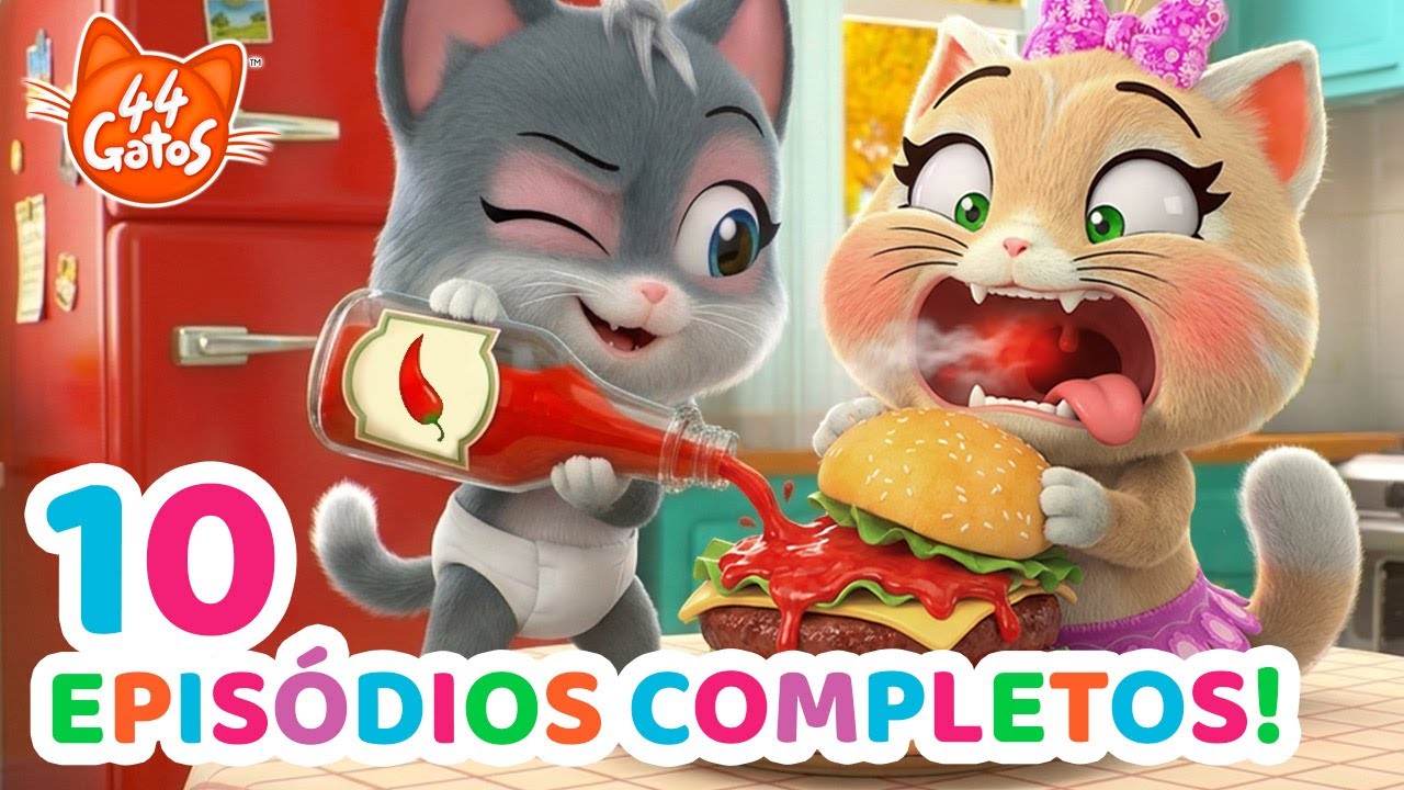 44 Gatos | 1 HORA com o gatinho travesso Baby Pie 🍼 | Episódios completos