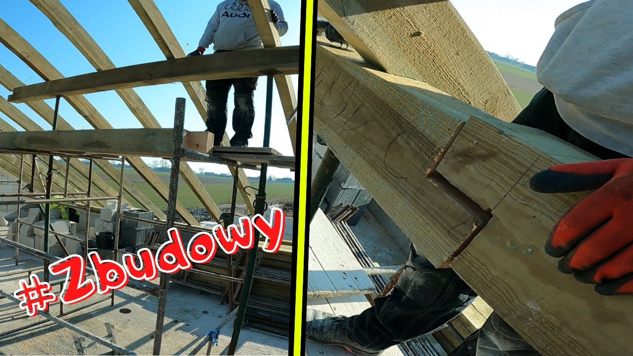 Więźba dachowa by @Rafalmajster odc 3.Montaż płatwii pośredniej po krokwiach.Vlog#Zbudowy
