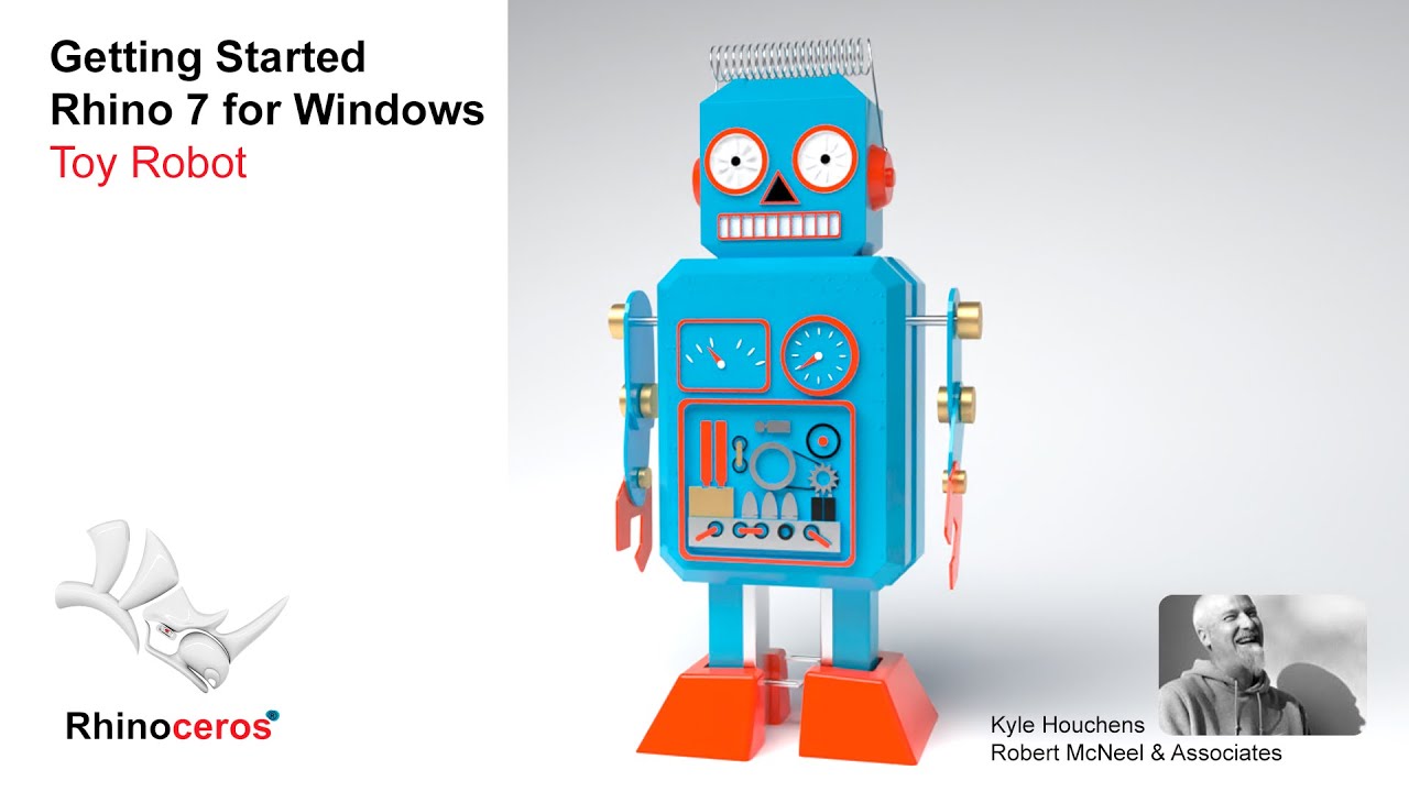 Rhino 7 for Windows - making a Toy Robot (full build)