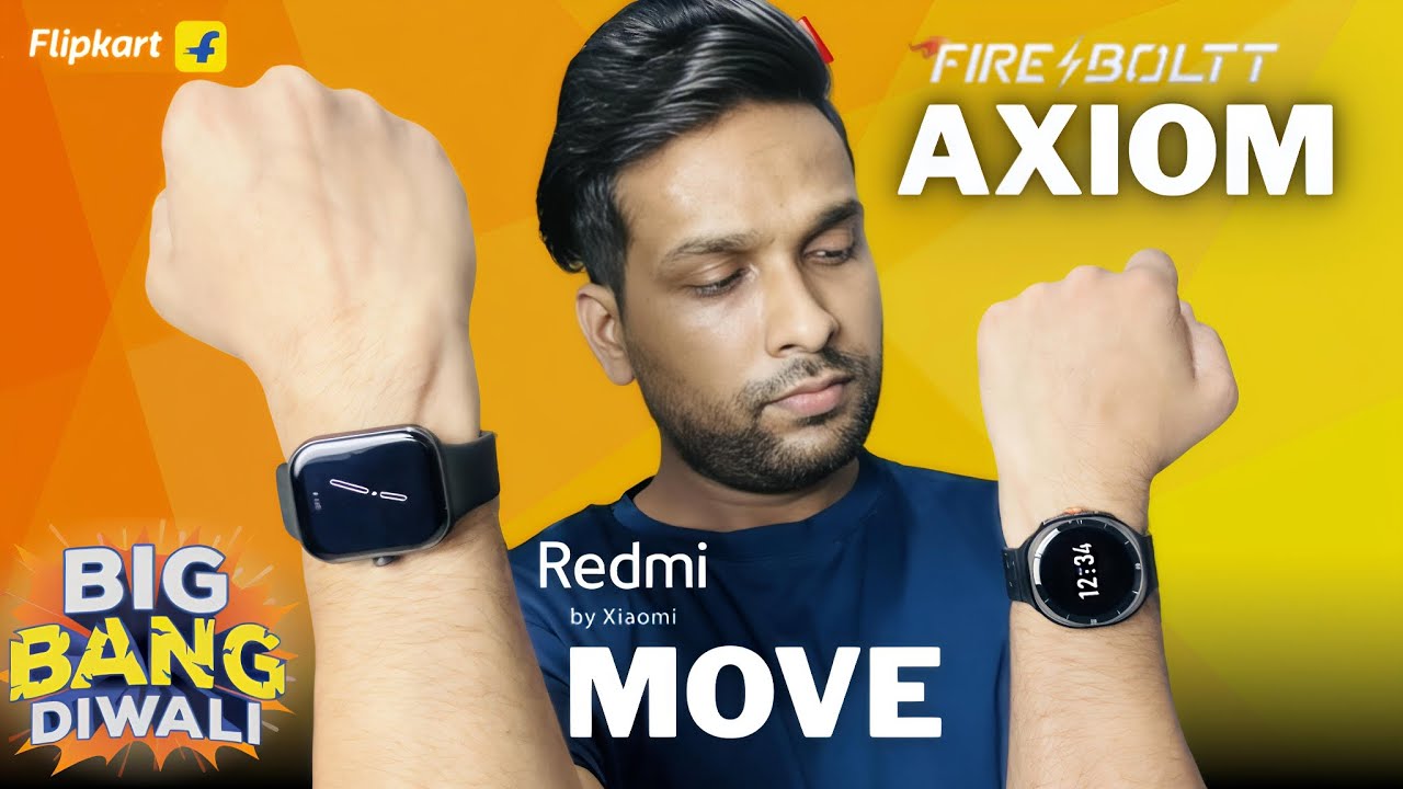 Fire-boltt Axiom Vs Redmi Watch Move • Amoled Display Battle • Flipkart Big Bang Diwali Sale 