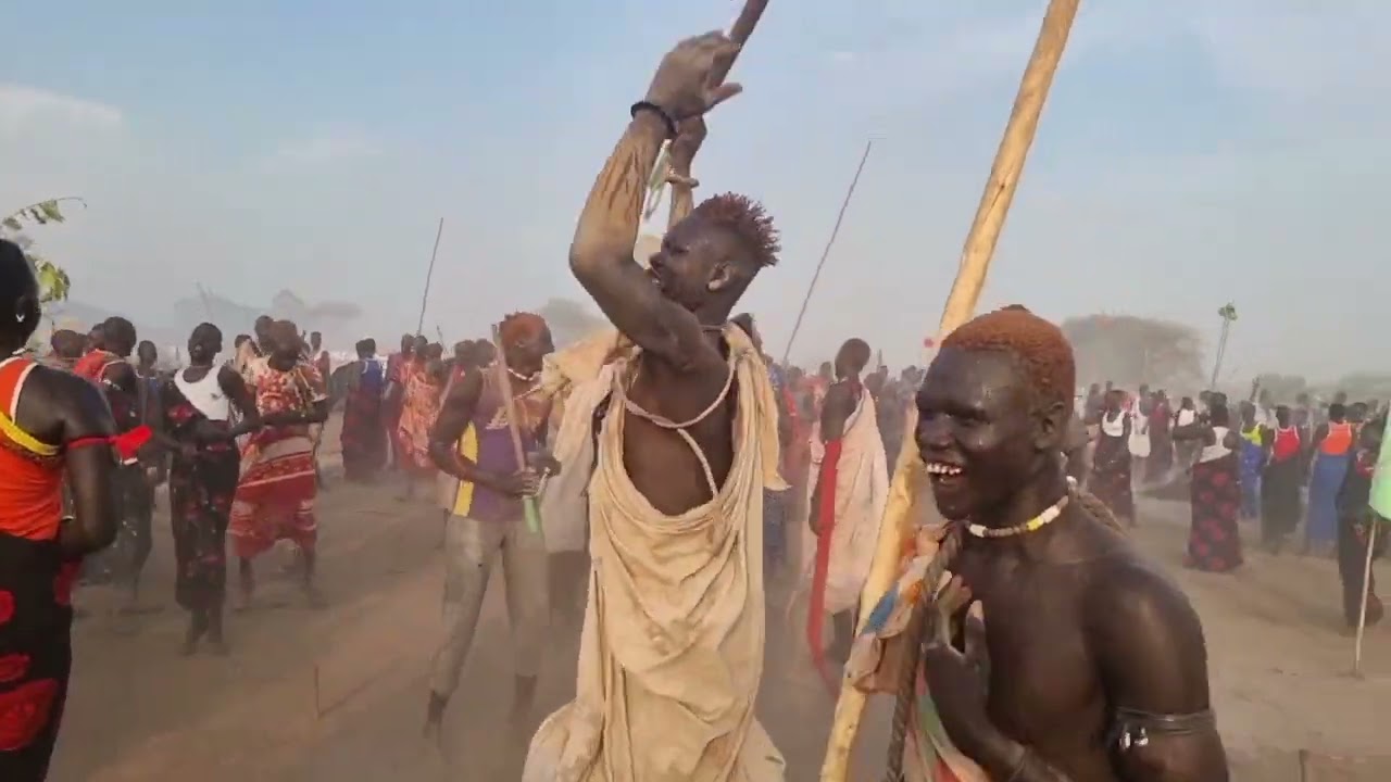 Celebration of Geu Madit Koryom from Gwalla Married Amer Ajok from Paleek at Cattle Camp.