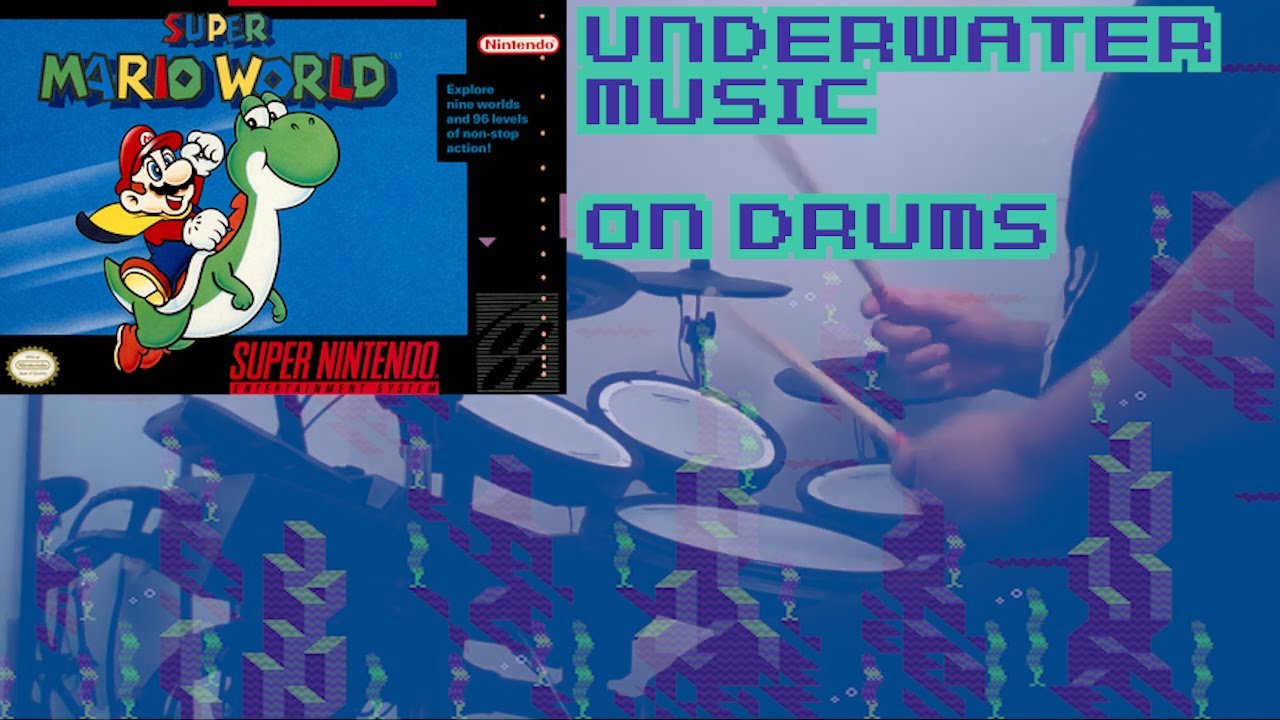 Super Mario World (SNES) - Underwater music (Drums)