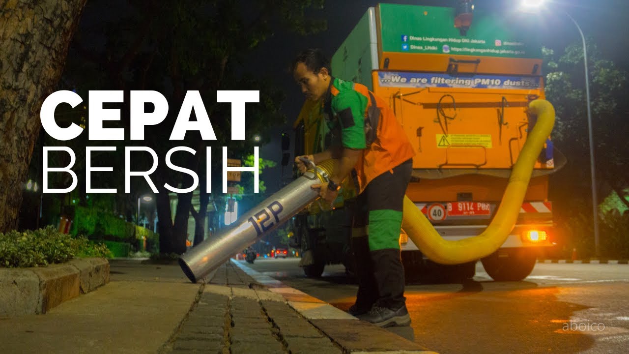 CANGGIH BANGET! Kendaraan Tim Road Sweeper Jakarta
