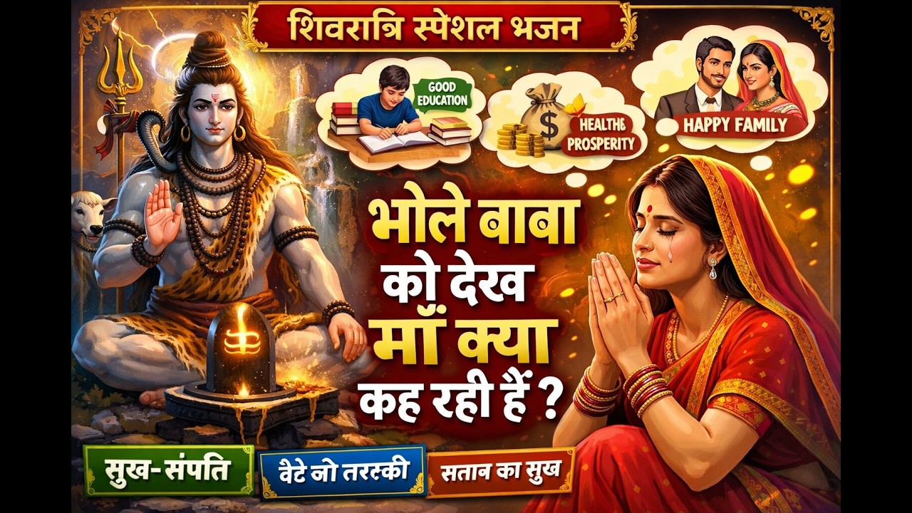 शिव रात्रि स्पेशल भजन भोले बाबा को देख कर माँ क्या कह रही हैं 