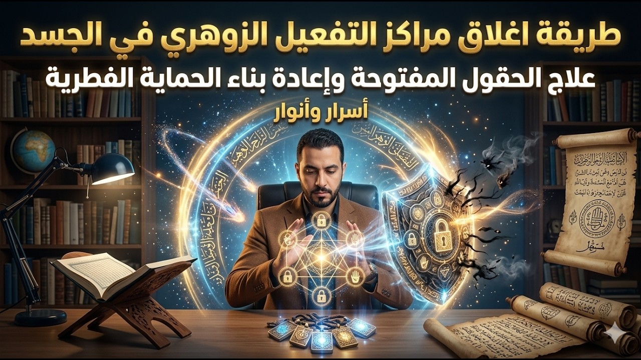 طريقة اغلاق مراكز التفعيل الزوهري في الجسد | علاج الحقول المفتوحة وإعادة بناء الحماية الفطرية