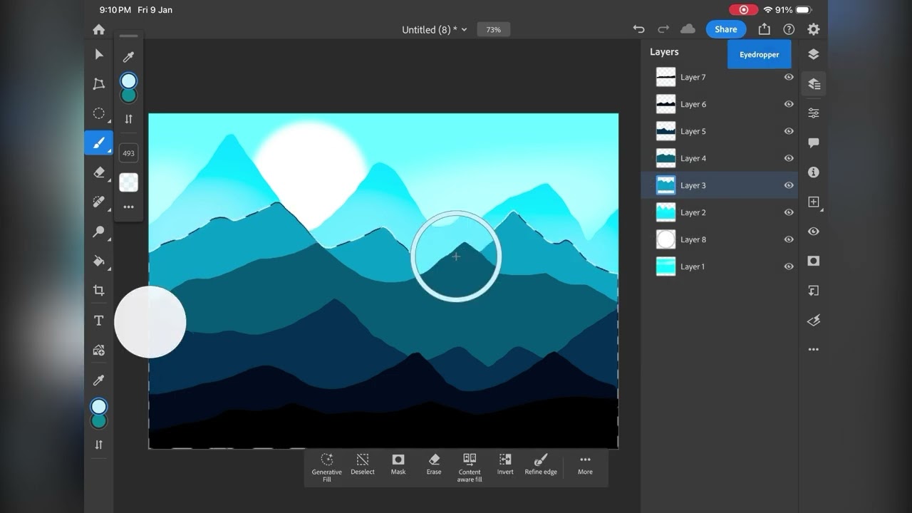 Mountain Landscape l Digital Art Process 