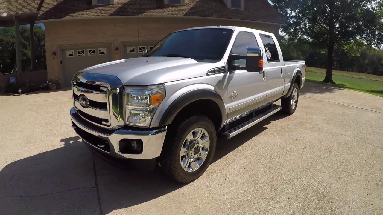 West TN 2015 Ford F250 Lariat 6 7 Diesel SIlver FX4 4X4 Crew Cab used info www sunsetmotors com