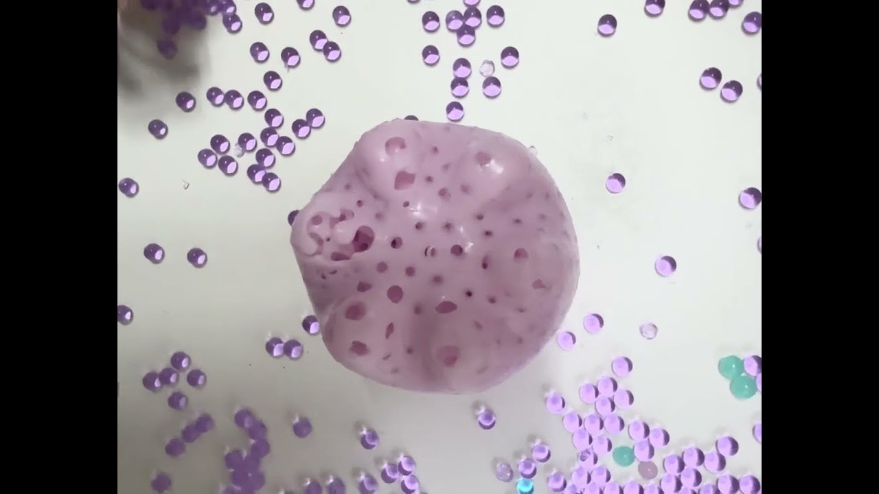 Satisfying Crunchy Slime ASMR 💜 | Bubble Bead Slime Stress Relief | Oddly Satisfying#asmr #relax 