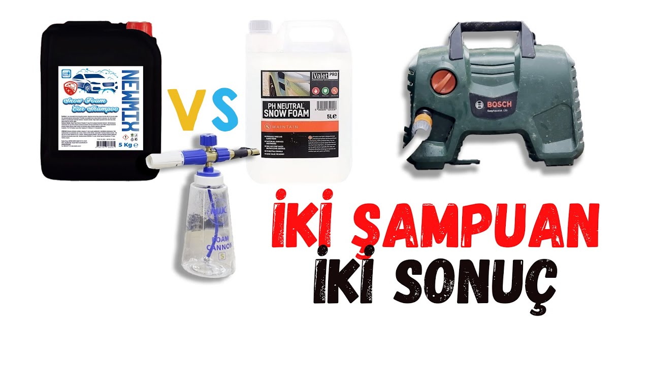 Valet pro, newmix snow foam şampuanları MJJC köpük atma aparatı ve Bosch easy aquatak 120 ile yıkama
