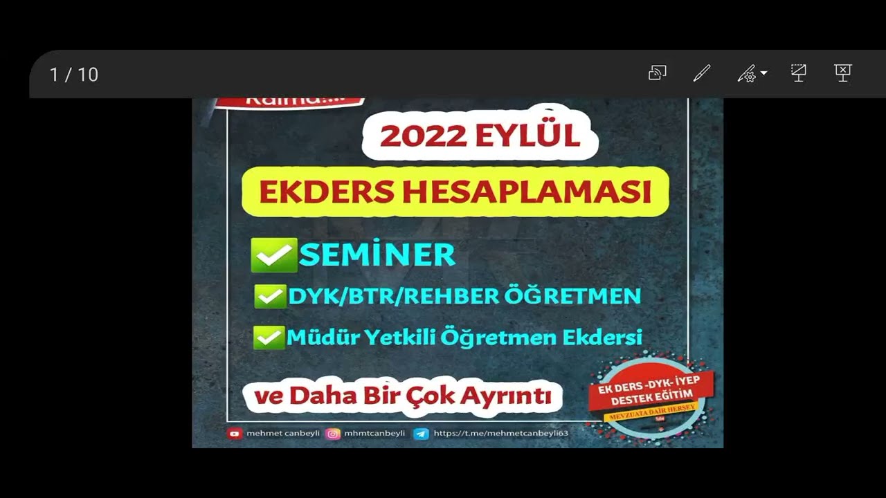 2022 EYLÜL EKDERS HESAPLAMASI