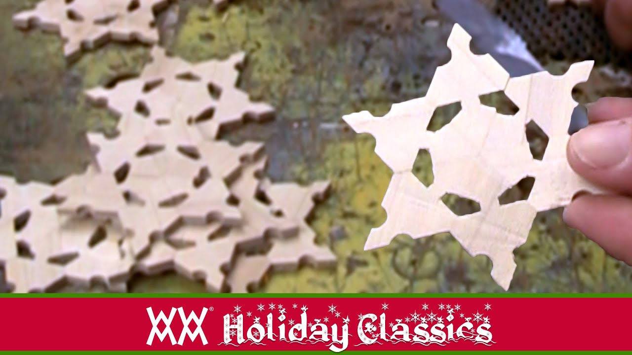 How to make wooden snowflakes by the dozens