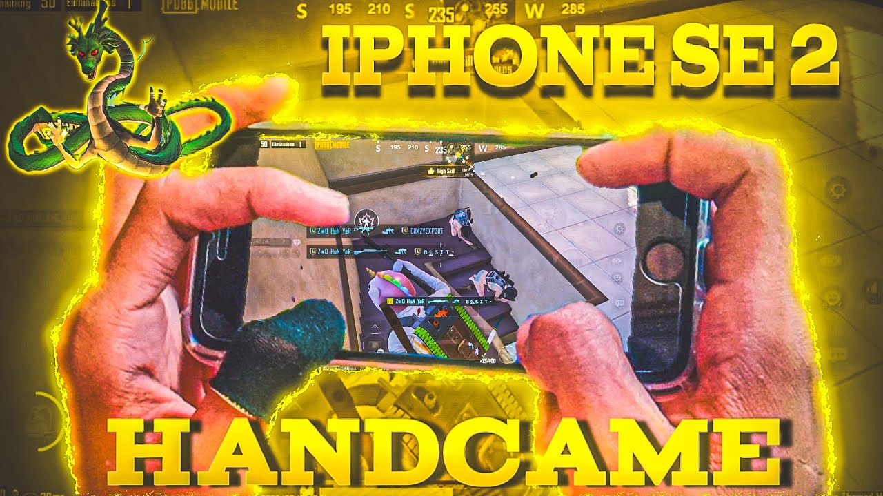 OMG🔥iPHONE SE 2⚡️PUBG HANDCAM🫨WITH FULL RUSH GAMEPLAY⚡️🔥4 Finger WITH Full Gyro🤯