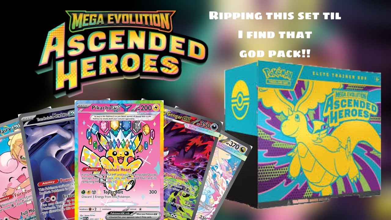 TRYING TO PULL A GOD PACK FROM A ASCENDED HEROS ETB!!!!