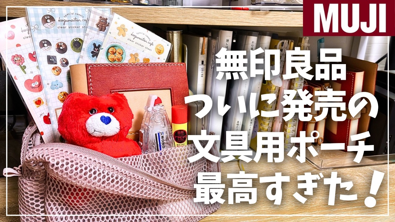 【muji新発売】文房具用のポーチがついに登場！紹介＆活用例３選【立体メッシュ 小物整理ポーチ 無印良品】