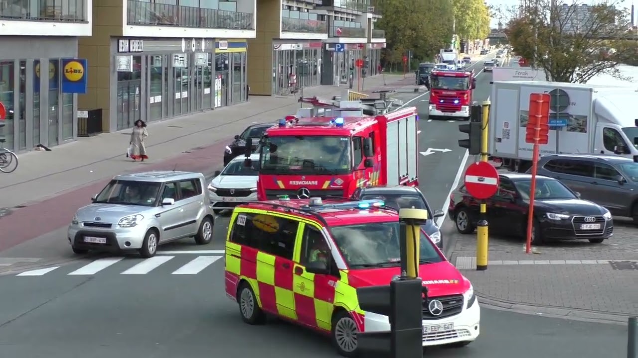 Brandweer gent naar brand gebouw in gent